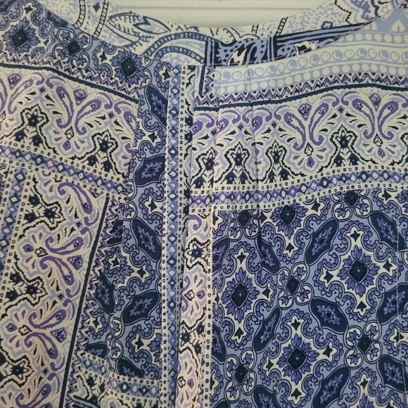 Joie Silk Sleeveless Blouse, Blue White, sz Small - Picture 3 of 10